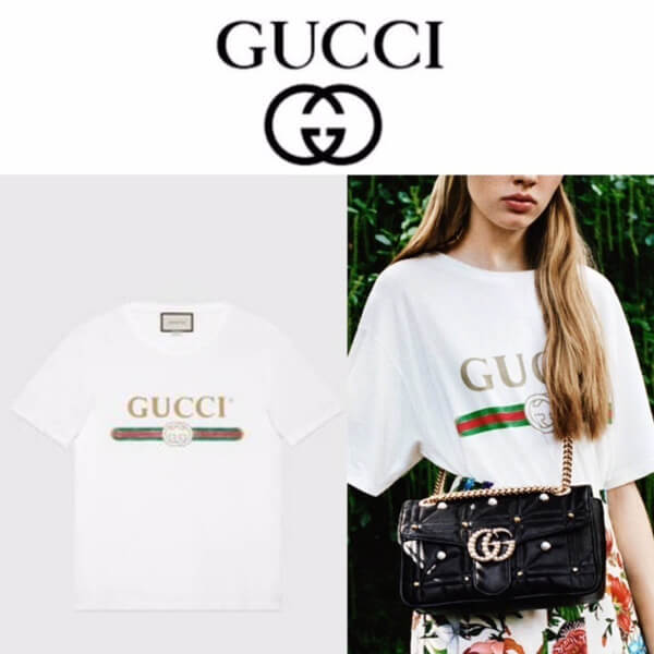 【 Tシャツ累積売上第1位】グッチ☆グッチ Tシャツ コピー ギフトOK☆ロゴTシャツ ユニセックス 8030920