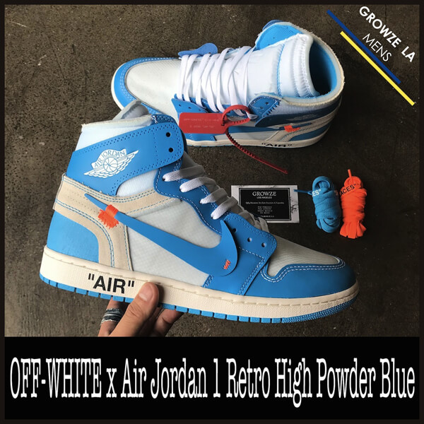 【ナイキ コピー】US14 32cm OFF-WHITE x Air Jordan 1 Powder Blue 20030301 青