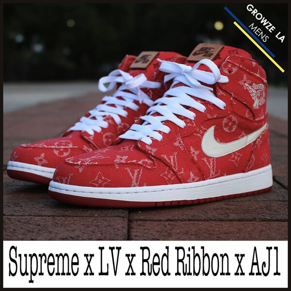 大人気★ナイキ コピー Red Ribbon Recon x シュプリーム x LV x Air Jordan 1 20070105 赤