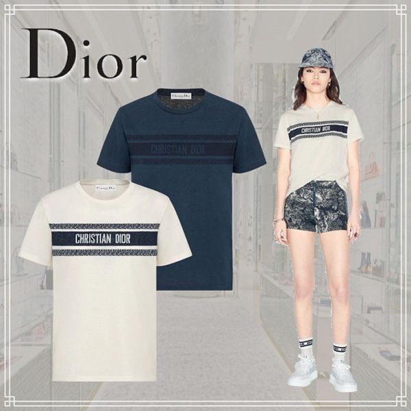 【大人気】ディオール☆Tシャツ ちゃんと 届いた トップス ロゴ シンプル 143T04A4043X0200