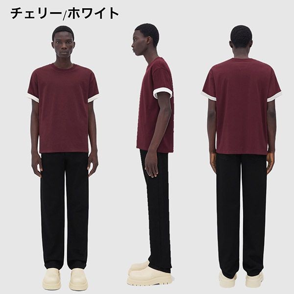 【VIPセールで入荷！】ボッテガ ヴェネタ 2トーンカラー コットン Tシャツ 偽物 9色 661788V16E09056