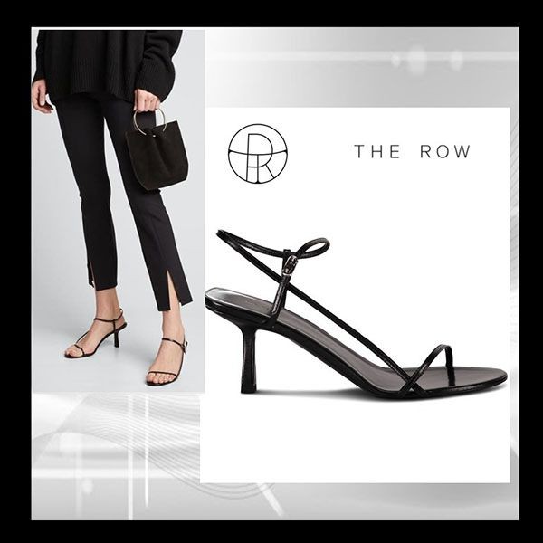セレブ愛用中The Row ★ ベアー Sandal ♪ 65mm ブラックw24050202