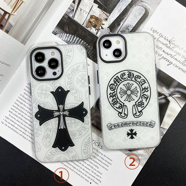クロムハーツ iphone16proケース コピー CHクロス ホワイトスマホケース 25032410