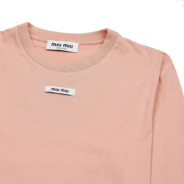 大人気!!新色!!ミュウミュウ コットン Tシャツ 激安 MJL963 1YXU F0236