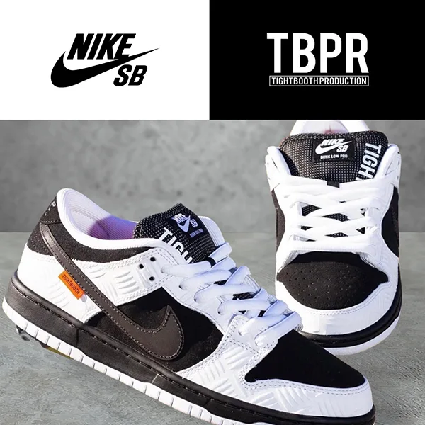 TIGHTBOOTH  偽物 ナイキ SB ダンク Low Pro QS "Black and White"FD2629-100